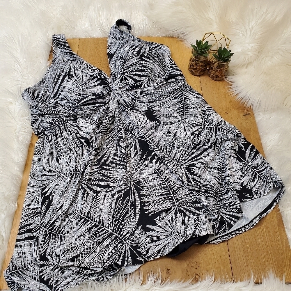 Swim Suits Leaf Swim Dress